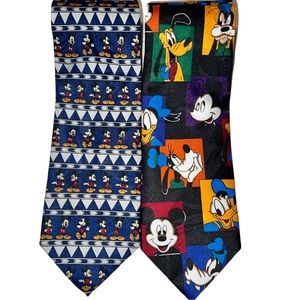 Vintage 90s Mickey Unlimited Disney Neck Ties Bundle